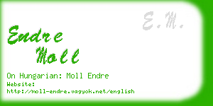 endre moll business card